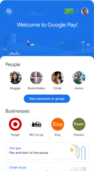 screenshot of Google Pay